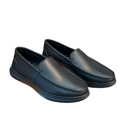 Men's Black Comfort Slip-On Loafers