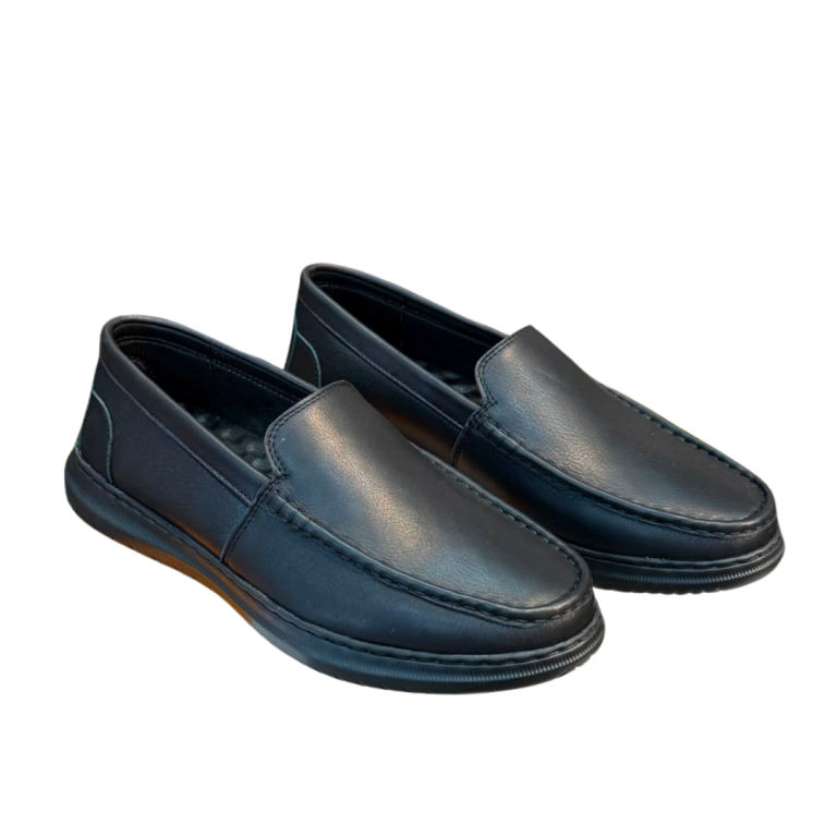 Men's Black Comfort Slip-On Loafers