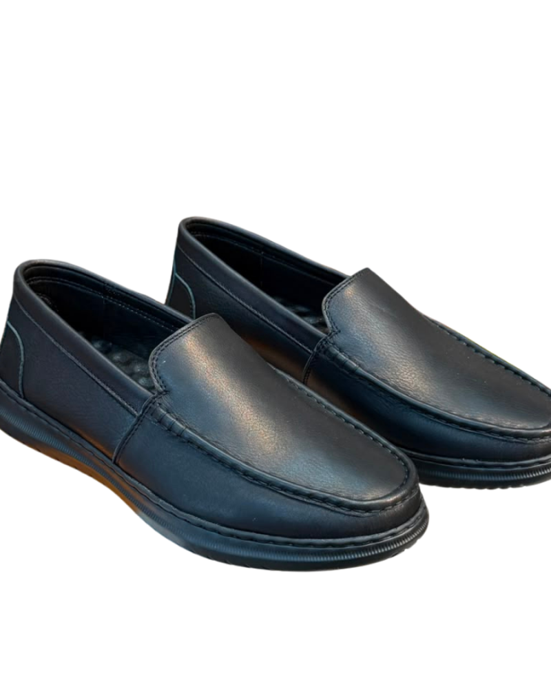 Men's Black Comfort Slip-On Loafers