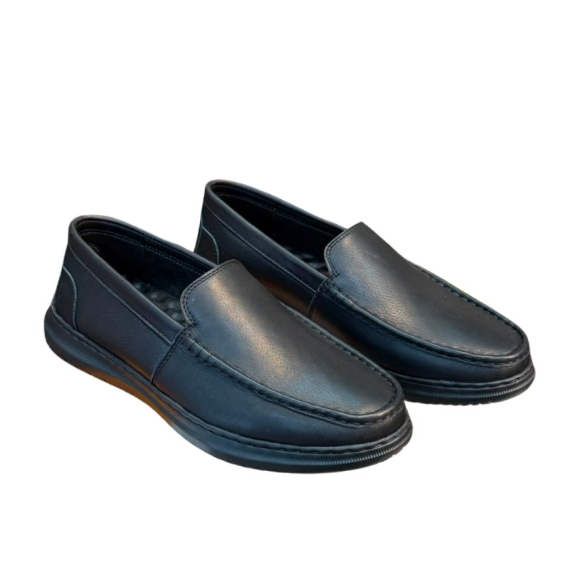 Men's Black Comfort Slip-On Loafers