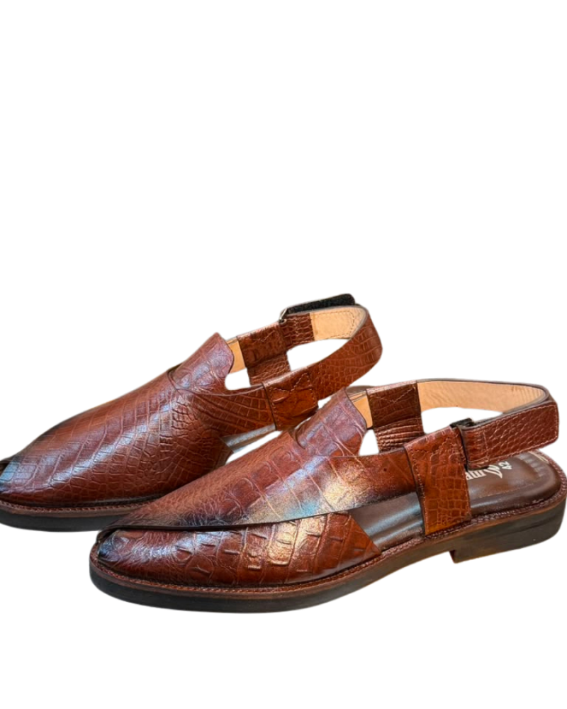 Crocodile Leather Peshawari Chappal