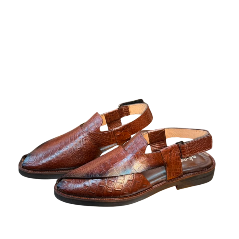 Crocodile Leather Peshawari Chappal