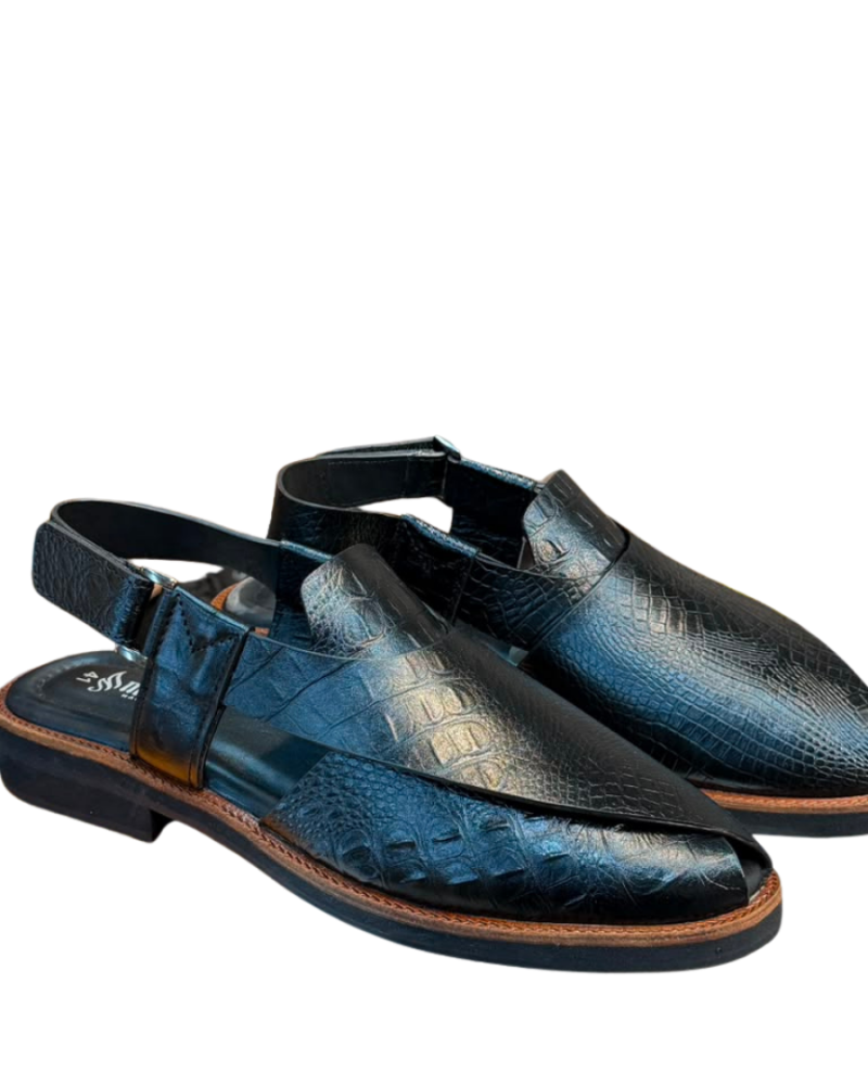 Crocodile Leather Peshawari Chappal