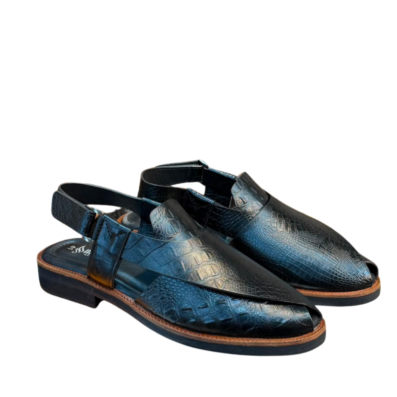 Crocodile Leather Peshawari Chappal